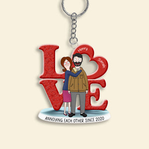Personalized Gifts For Couple Keychain 02OHMH060225HG-Homacus