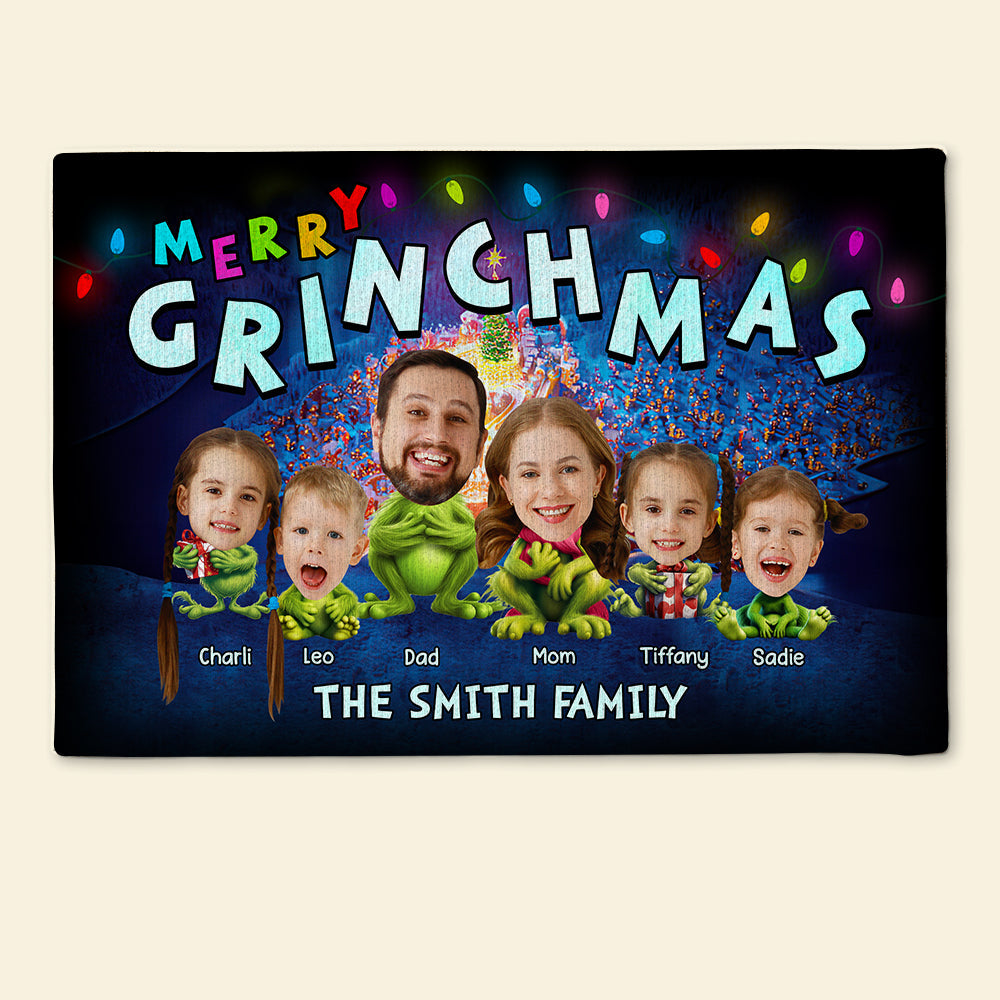 Custom Photo Gifts For Family Christmas Doormat 04ACDT210924-Homacus