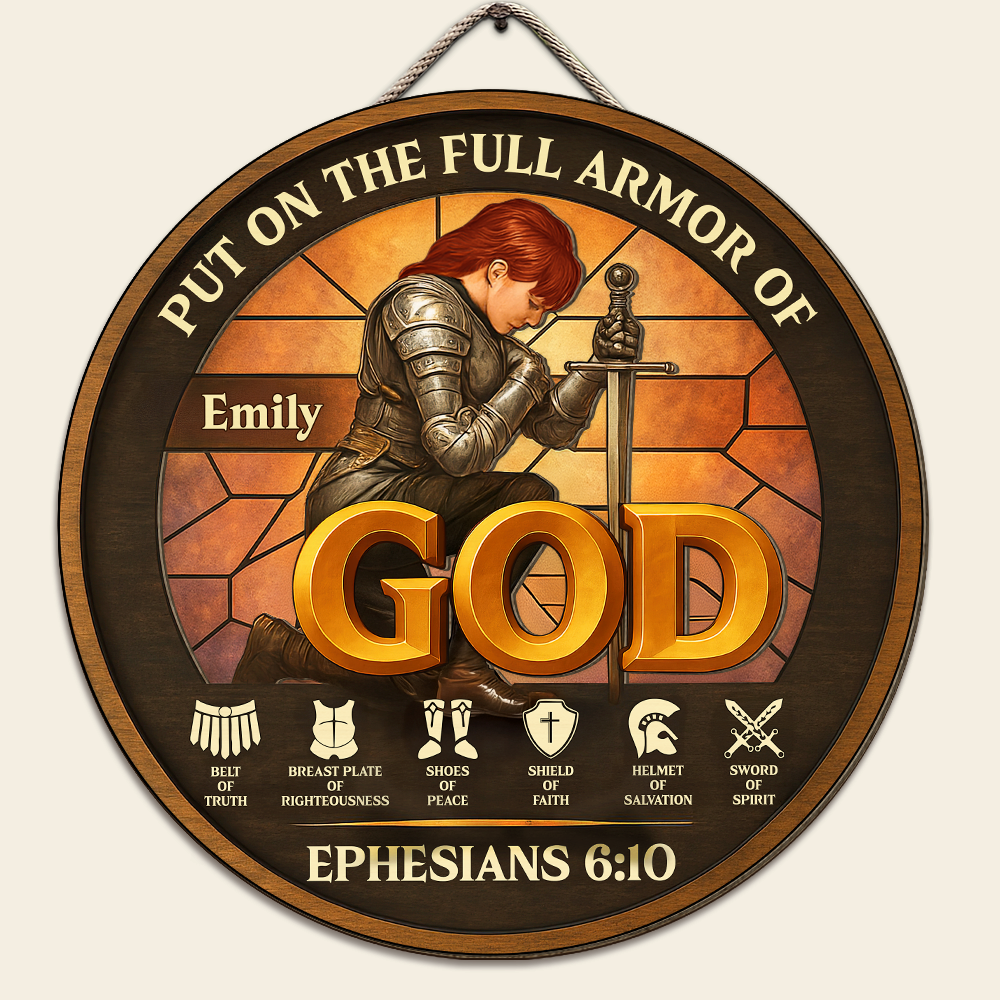 Personalized Woman Warrior of God Put On The Full Armor Of God Ephesians 6-10 01hupu060625-Homacus