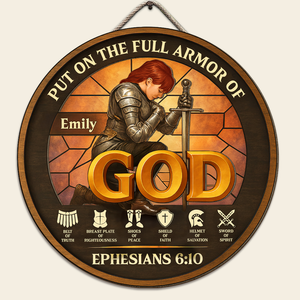 Personalized Woman Warrior of God Put On The Full Armor Of God Ephesians 6-10 01hupu060625-Homacus