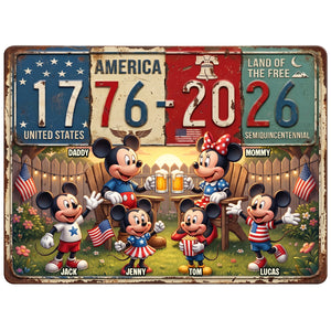 America 250th Anniversary Print Metal Sign - Personalized Gifts For Family 02natn110626-Homacus