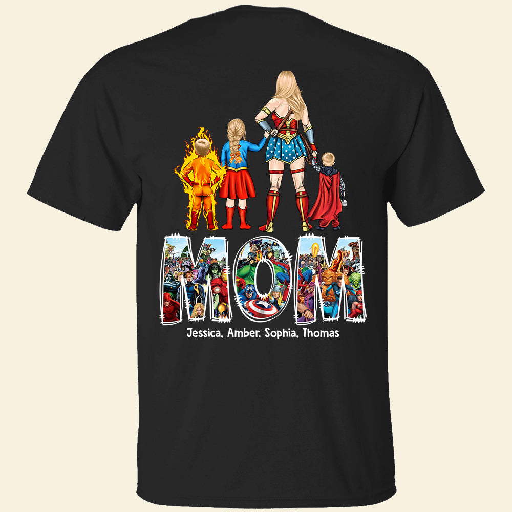 Personalized Gifts For Mom Shirt Super Mom And Kids 03ACDT250324PA-Homacus