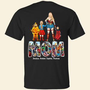 Personalized Gifts For Mom Shirt Super Mom And Kids 03ACDT250324PA-Homacus
