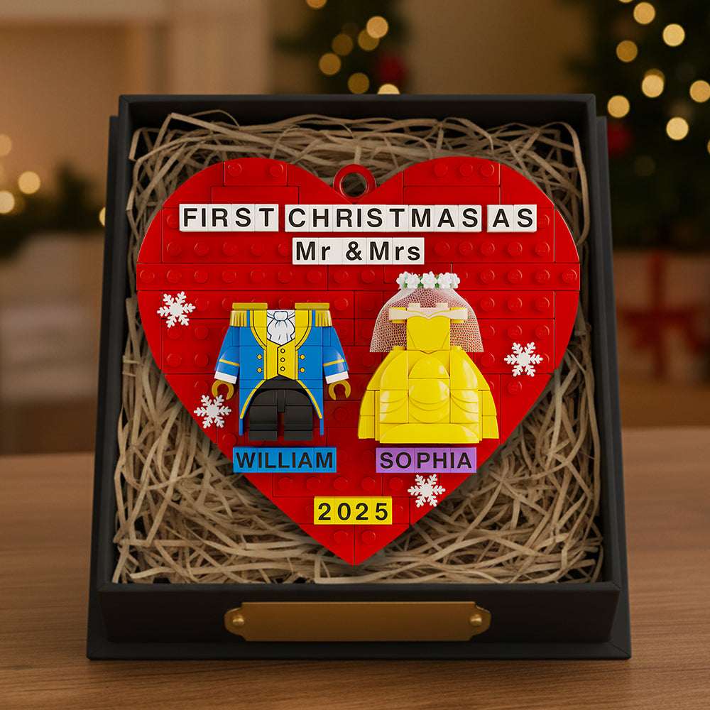 Wedding Couple Christmas Ornament Personalized Gifts For Couple 03TODT290925-Homacus
