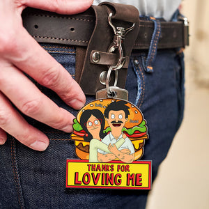 Personalized Gifts For Couple Keychain Thanks For Loving Me 06XQQN060225HG-Homacus
