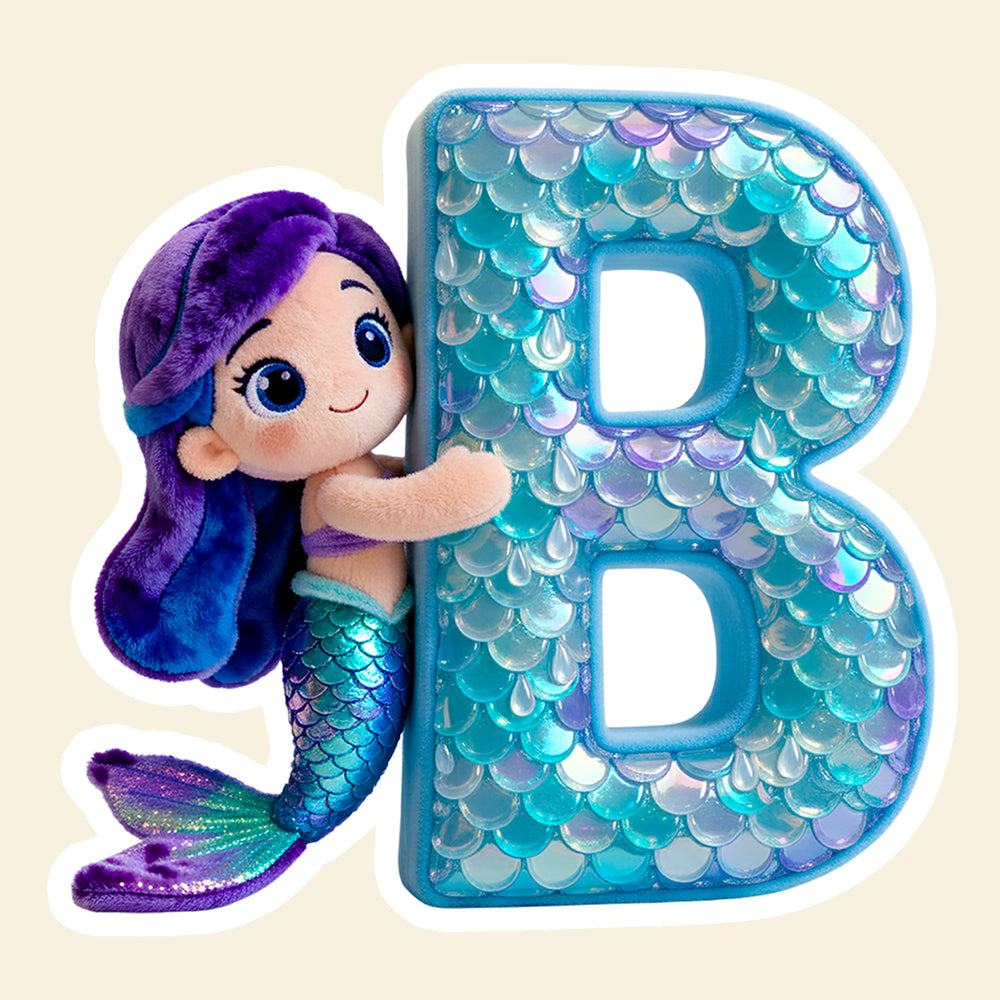 Mermaid Alphabet Pillow Personalized Gifts For Kids 03TGDT151225-Homacus