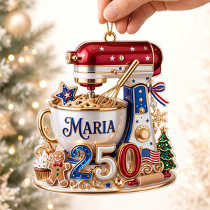 USA 250th Anniversary Stand Mixer Christmas Ornament - Personalized Gifts For Bakers 03pgdt310826-Homacus