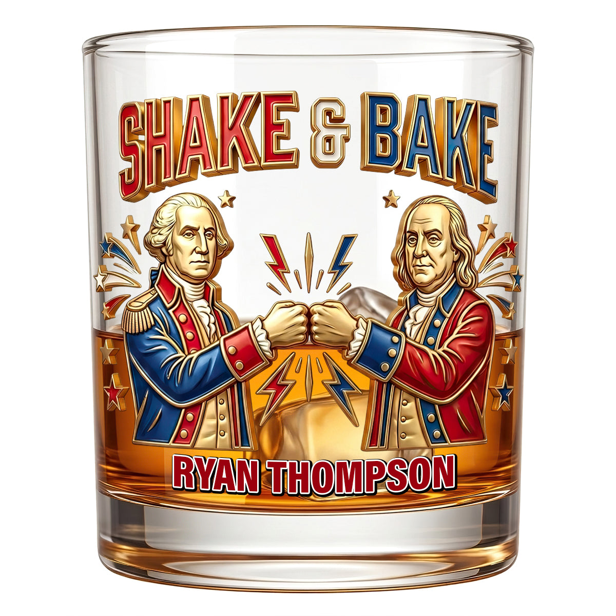 USA 250th Years Round Glass - Personalized Funny Gifts 02nadt080626-Homacus