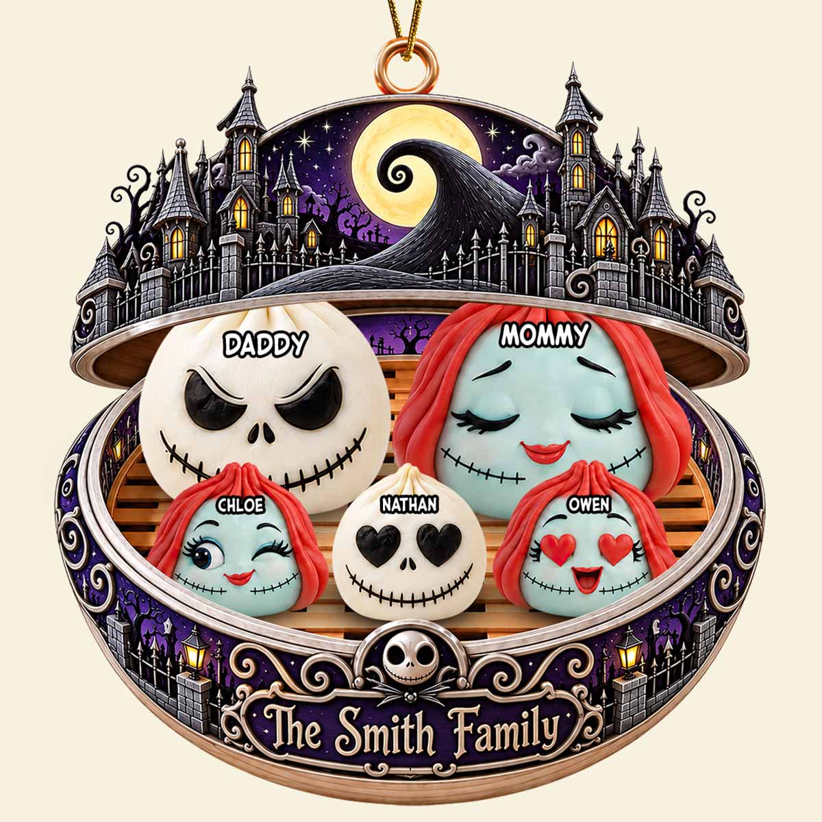 Spooky Dumpling Family Acrylic Ornament - Personalized Christmas Gifts For Family 02ohdt300926-Homacus