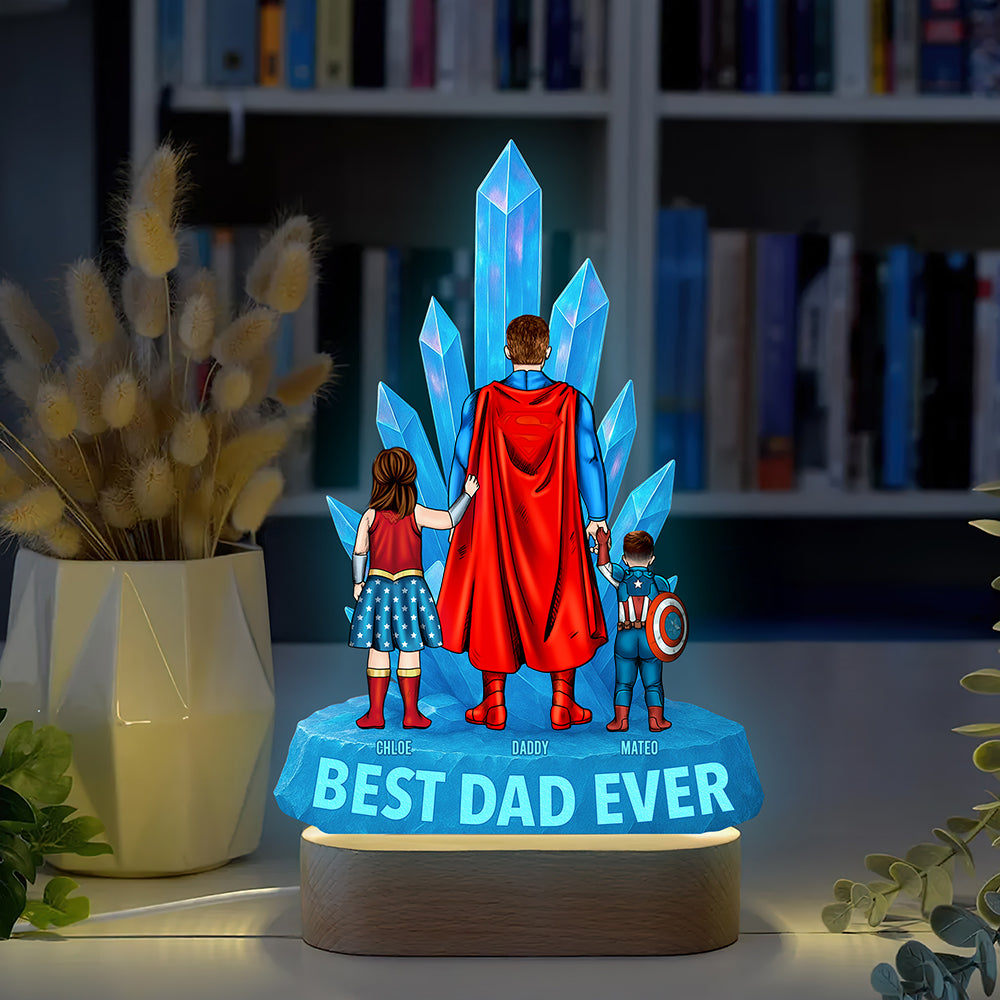 Super Dad LED Light Personalized Gifts For Dad 052OHDT190425PA-Homacus