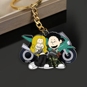 Personalized Gifts For Motorcycle Couple Keychain 05ohqn070125hg-Homacus