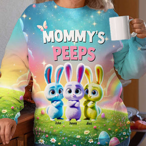 Personalized Gifts For Mom Easter Day Shirt Bunny Peeps-Homacus