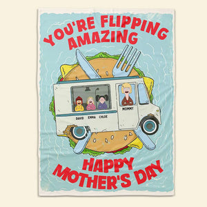 Personalized Gifts For Mom Blanket You're Flipping Amazing 01TODT281224HG-Homacus