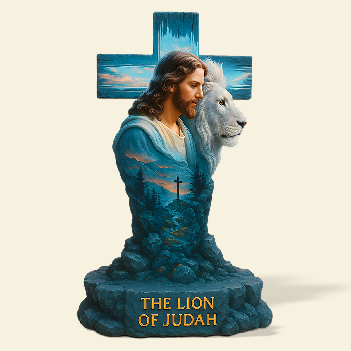 Jesus The Lion Of Judas Acrylic Plaque, Gifts For Christians With Loyal Faith 05QHPU170725-Homacus