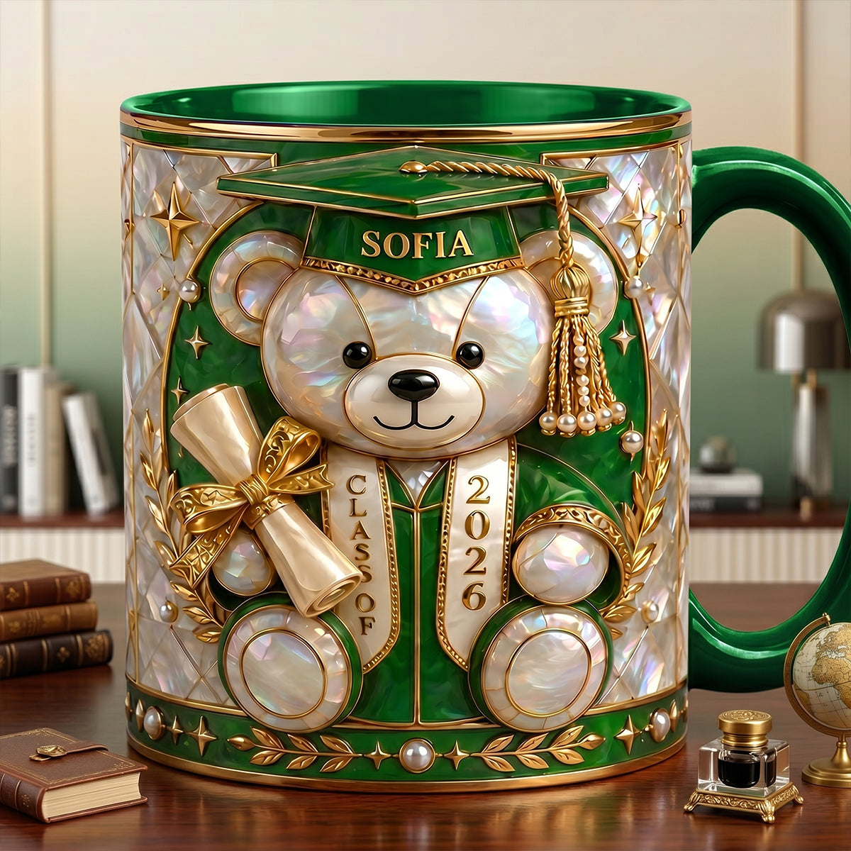 Lovely Bear - Celebrate Graduation Accent Mug - Personalized Gifts For Graduates 04tytn080526-Homacus