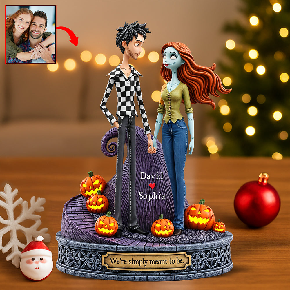 Spooky Couple Acrylic Plaque - Custom Photo Halloween Gifts For Couple 04naqn180825-Homacus