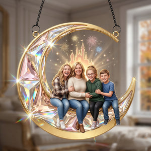 Custom Photo Family suncatcher - Personalized Gifts For Family Suncatcher Ornament 03NATN200326-Homacus