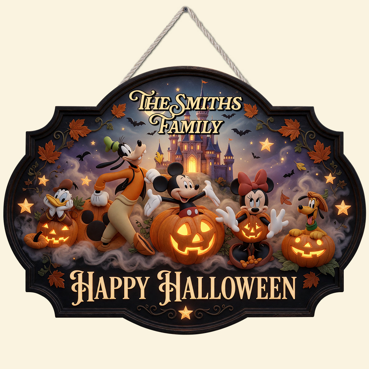 Happy Halloween Acrylic Sign - Personalized Halloween Gifts For Family 03natn060826