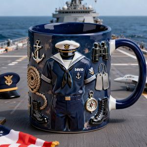 Honoring A True Hero Accent Mug - Personalized Gift For Veteran 04HYLU110226-Homacus