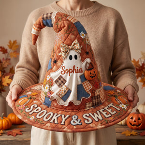 Spooky & Sweet Boo Quilt Witch Hat - Personalized Gifts For Halloween 05toqn120826-Homacus