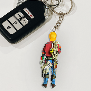 Lineman Keychain - Personalized Gifts For Lineman 07HUPU080725-Homacus