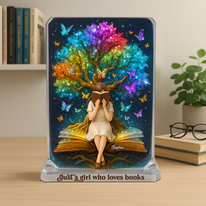 Reading Girl Acrylic Plaque - Personalized Gifts For Book Lovers 01topu160625-Homacus
