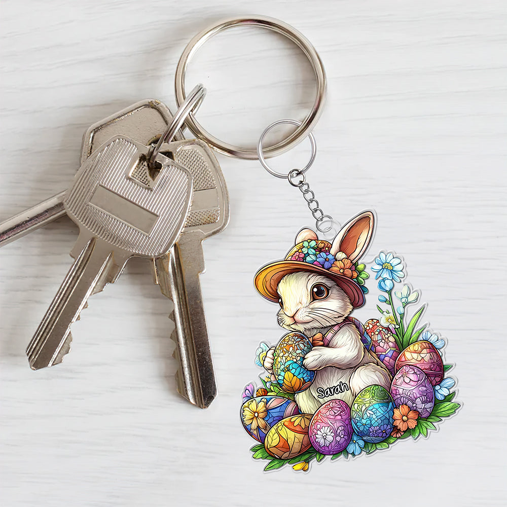 Personalized Gifts For Easter's Day Keychain 04xqqn180125 Rabbit Eggs-Homacus