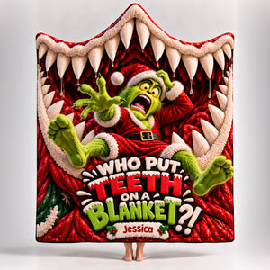 Put Teeth On A Blanket - Personalized Christmas Gifts Wearable Blanket Hoodie 06hadt161026-Homacus
