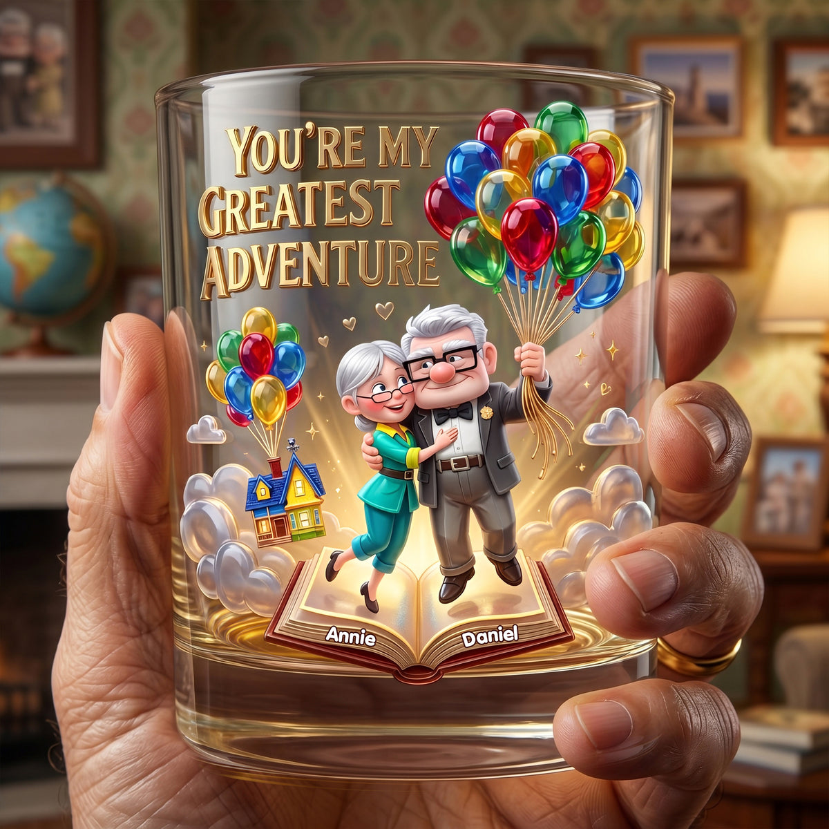 Forever Love Adventure Round Glass - Personalized Gifts For Couples 06tylu160626-Homacus