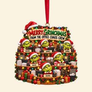 Funny Office Chaos Crew Acrylic Ornament - Personalized Gift For Coworkers 05TOTN161026-Homacus