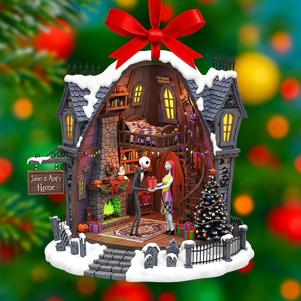 Spooky Love Christmas Ornament – Personalized Gifts For Couple 04pgqn110825-Homacus