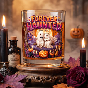 Forever Couple Halloween Round Glass - Personalized Gifts For Couple 07TOQN010826-Homacus