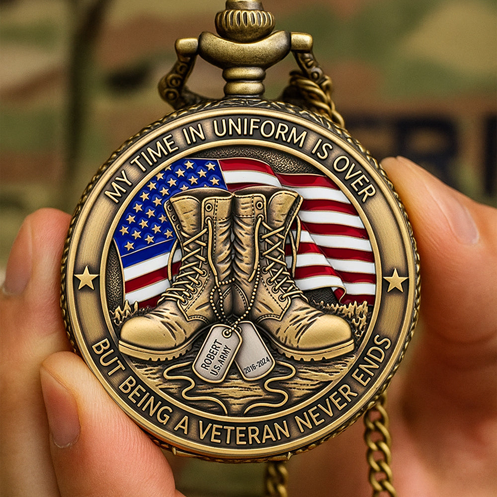 Proud To Have Served Pocket Watch - Personalized Gifts For Veteran 04qhqn110625-Homacus