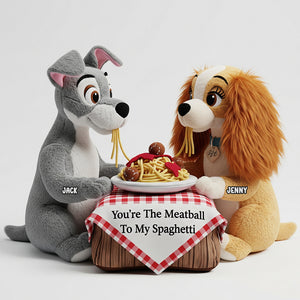 Cute Animated Dog Couple Personalized Gifts For Couple Shaped Pillow 01natn281125-Homacus