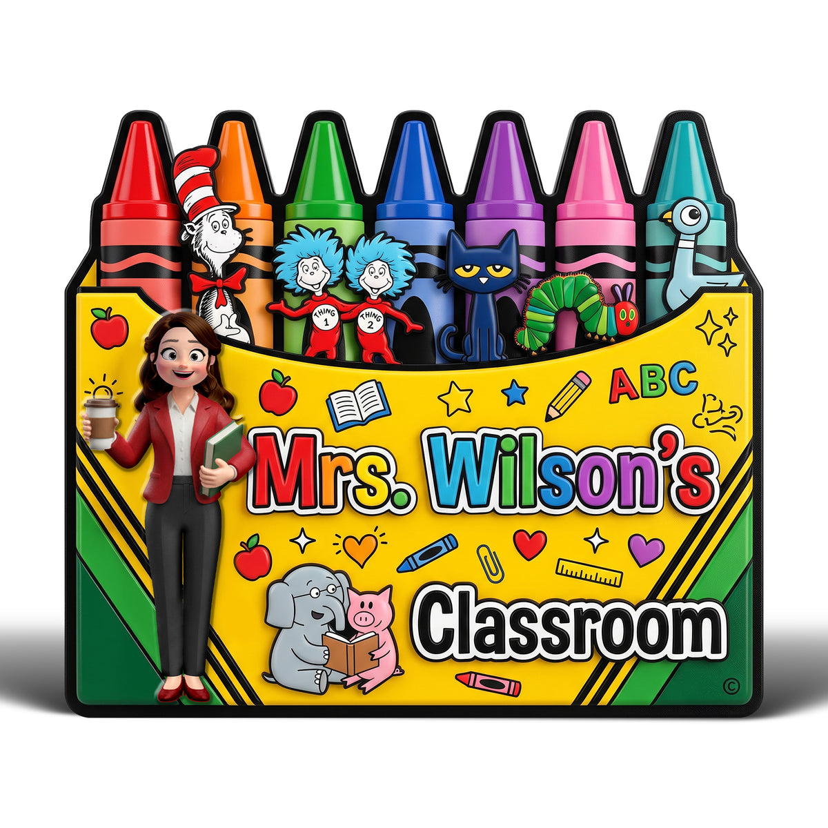 Teacher's Crayon Classroom Acrylic Plaque - Personalized Gifts For Teachers 02naqn060726-Homacus
