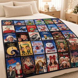 Classic Christmas Movie Memories Blanket - Personalized Gifts 01nadt011026