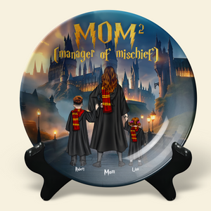 Personalized Decor Gifts For Mom Ceramic Round Plate 02ohpu080425tm-Homacus