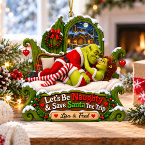 Naughty Little Love Christmas Ornament - Personalized Gifts For Couple 08OHQN170926