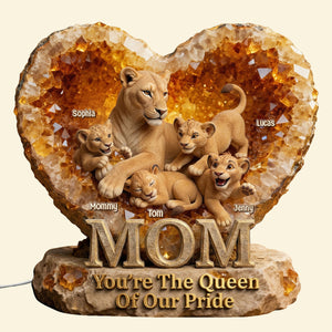 You're The Queen Of Our Pride - Personalized Gifts For Mom Acrylic Light Box 03hutn130426-Homacus