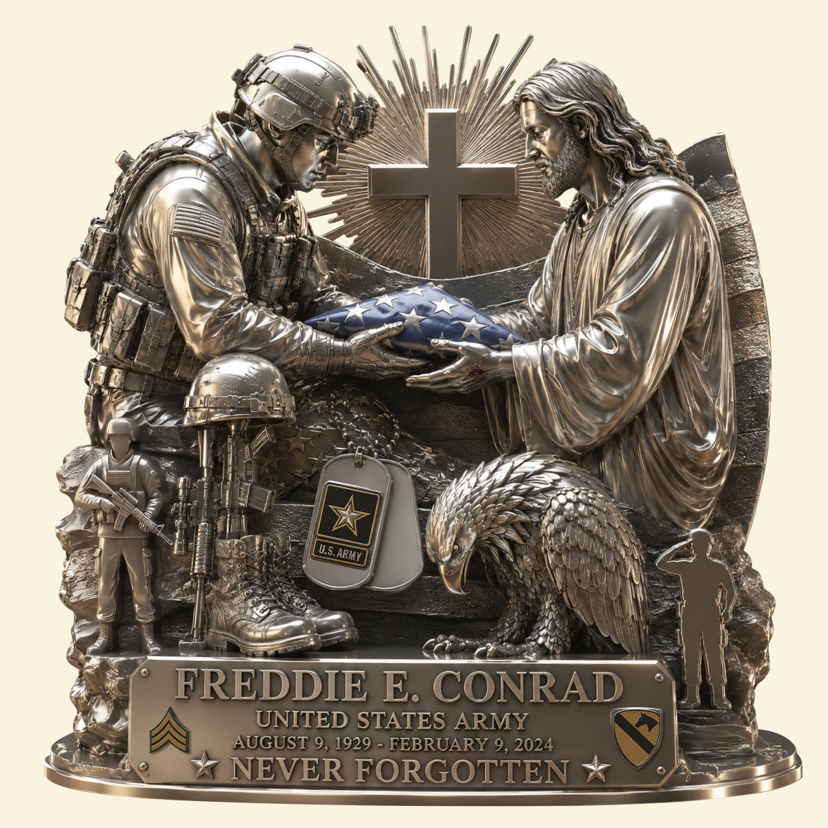 God Bless Our Veteran Plaque - Personalized Keepsake To Remember Veteran 03qhtn190626-Homacus