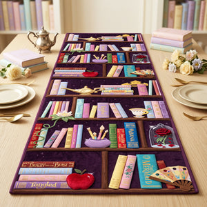 Magical Bookshelf Quilted Table Runner Personalized Gifts For Book Lovers 05NADT150826