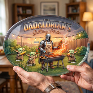 Warrior Dad Grilling Plate - Personalized Gifts For Dad 01natn130526-Homacus