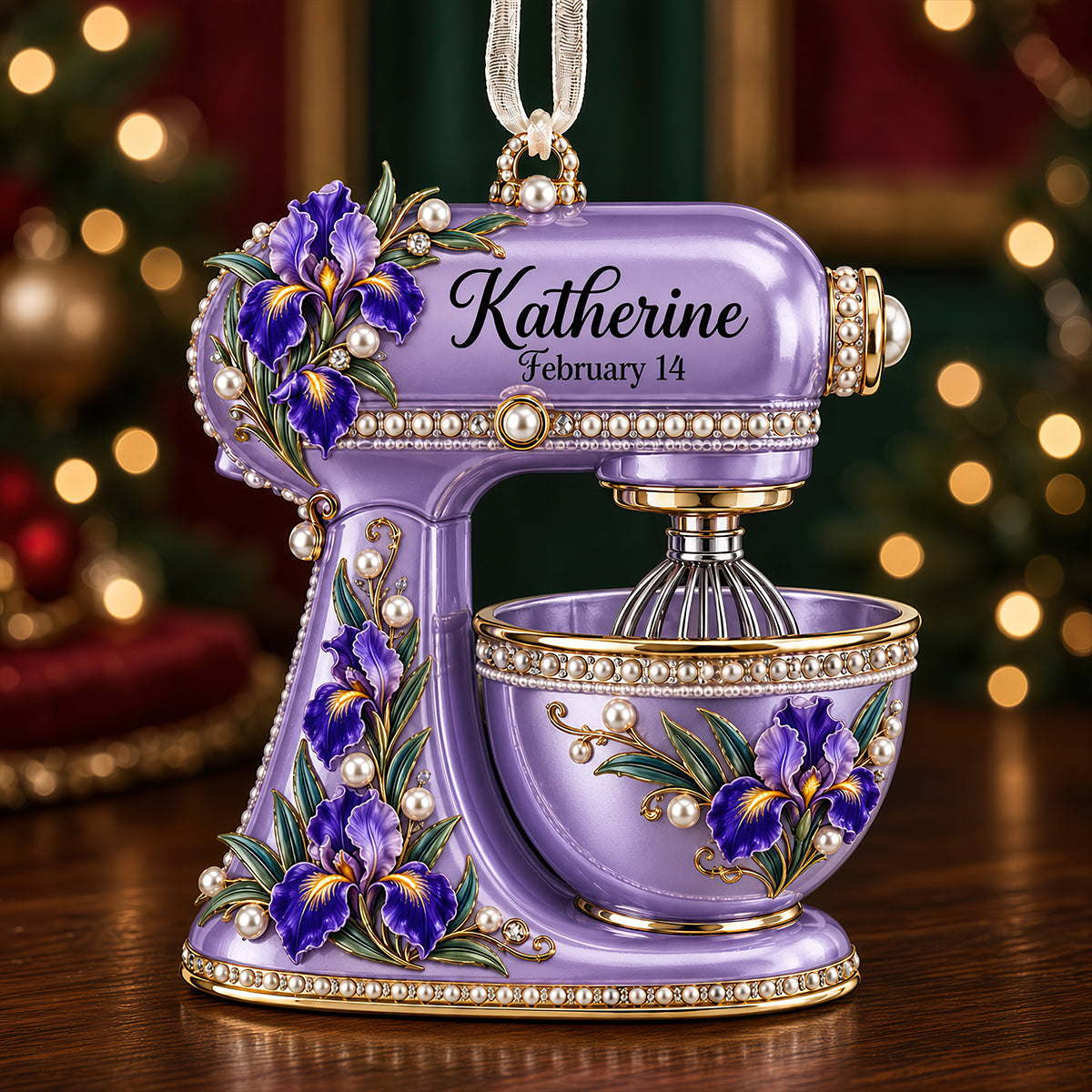 Birth Month Flower Baking Mixer Ornament - Personalized Christmas Gifts For Baking Lovers 02qhdt120926-Homacus