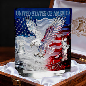 Proud Anniversary Round Glass, Personalized Gifts For Patriots 01qhdt300126-Homacus