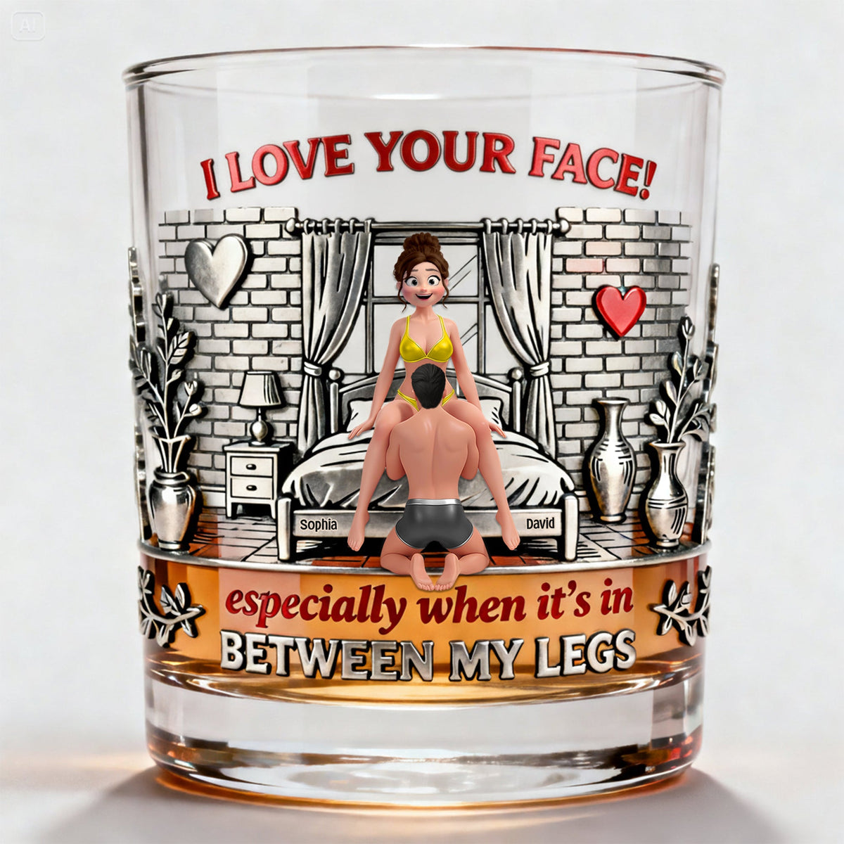 Personalized Funny Valentine Gifts For Him 11oz Round Glass 04ohtn210126-Homacus