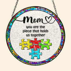 Puzzle Stained Glass - Personalized Gifts For Mom 02ACDT240325-Homacus