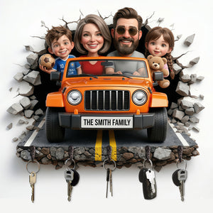 Driving Roadway Acrylic Key Hanger - Custom Photo Gifts For Family Key Hanger 03TYTN300326-Homacus