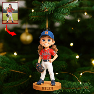 Baseball Kid Acrylic Ornament - Custom Photo Gifts For Baseball Lovers 01pgqn280825-Homacus