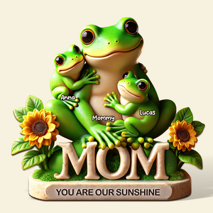 Frog Mom Plaque - Personalized Gift For Mom 03HUPU190425-Homacus