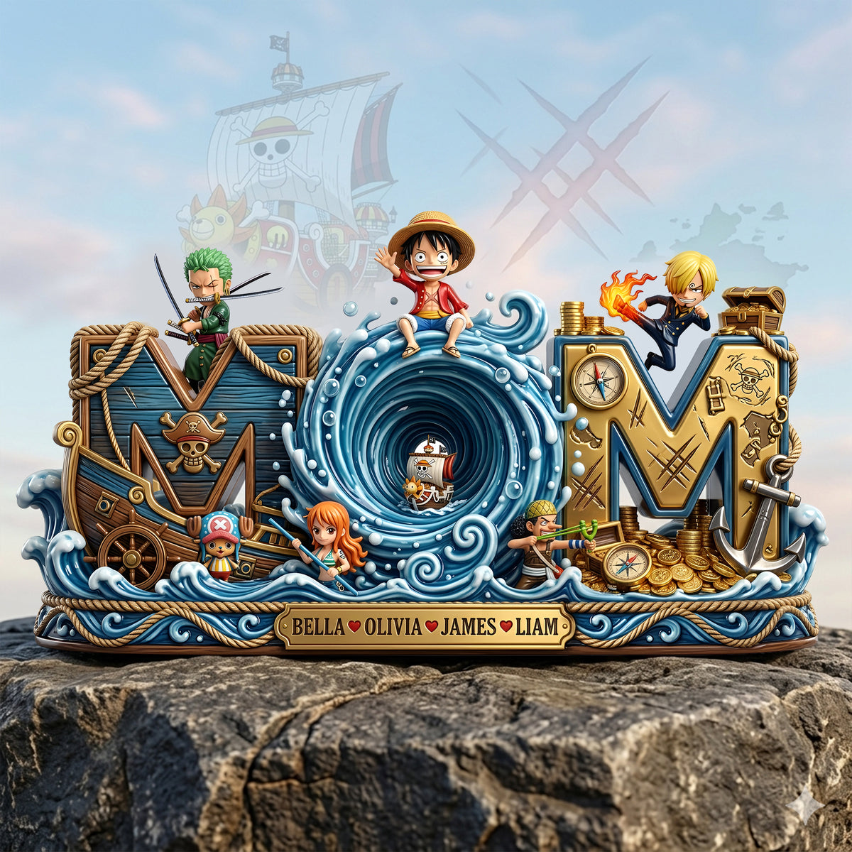 Captain Mom Acrylic Plaque - Personalized Gifts For Mom 041TOLU260326-Homacus